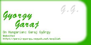 gyorgy garaj business card