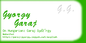 gyorgy garaj business card